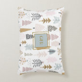 モノグラムカントリークリスマスツリー16x12 アクセントクッション (正面(垂直))