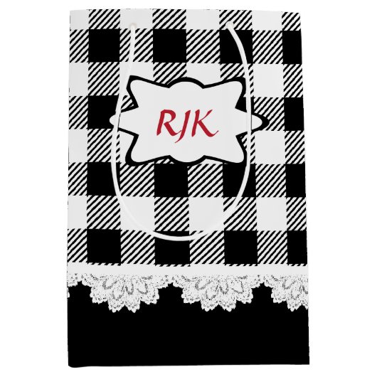 モノグラムカントリープレイド ミディアムペーパーバッグ (正面)