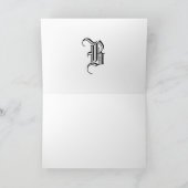 モノグラムカードレターB白オンブラック ノートカード (内部)