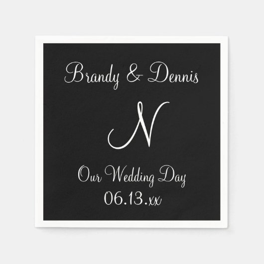 モノグラムカーネリアンかわいい色のナプキン スタンダードカクテルナプキン (正面)