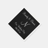 モノグラムカーネリアンかわいい色のナプキン スタンダードカクテルナプキン (角)