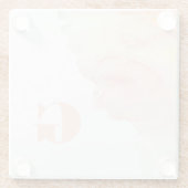 モノグラムガラス水カラーコースター ガラスコースター (裏面)