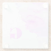 モノグラムガラス水カラーコースター ガラスコースター (裏面)