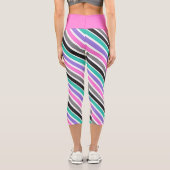 モノグラムガーリーおもしろいストライプハモダンロウィン カプリレギンス (裏面)