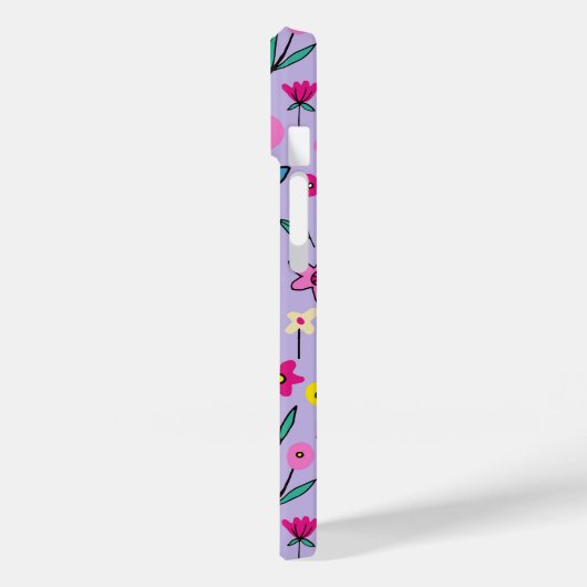 モノグラムガーリーお洒落薄紫花柄 Case-Mate iPhoneケース (裏面 / 左)