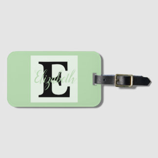 モノグラムガーリーと名前ピンク紫の荷物 ラゲッジタグ