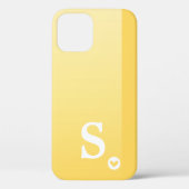 モノグラムガーリーイエローモダンハートシシンプルック Case-Mate iPhoneケース (裏面)