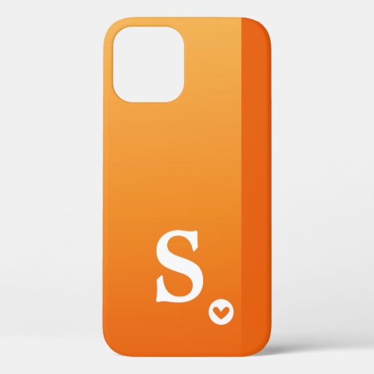 モノグラムガーリーオレンジハートシンプルシッモダンク Case-Mate iPhoneケース (裏面)