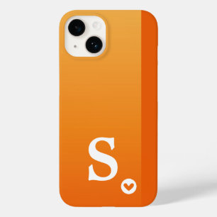 モノグラムガーリーオレンジハートシンプルシッモダンク Case-Mate iPhone 14ケース