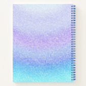 モノグラムガーリーグリッターシックなスパークルモダンー名 ノートブック (裏面)