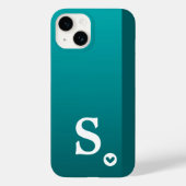 モノグラムガーリーグリーンハートシンプルシッモダンクケース Case-Mate iPhoneケース (裏面)