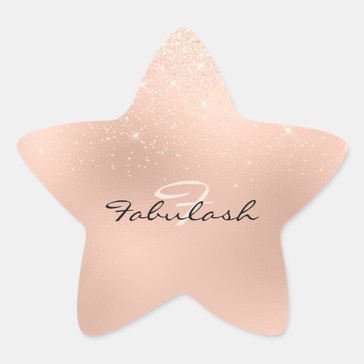 モノグラムガーリースパークリーグリッターピンクスウィート16th 星シール (正面)