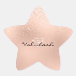 モノグラムガーリースパークリーグリッターピンクスウィート16th 星シール