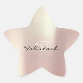 モノグラムガーリースパークリーグリッターピンク赤面16 星シール