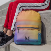 モノグラムガーリーデライトピンクレインボーストライプズカスタム プリントバックパック