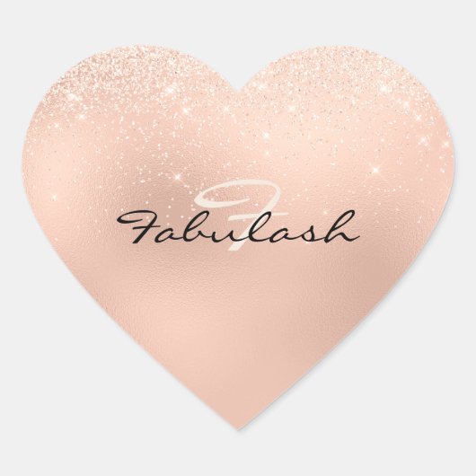 モノグラムガーリーハートグリッターバラスウィート16th ハートシール (正面)