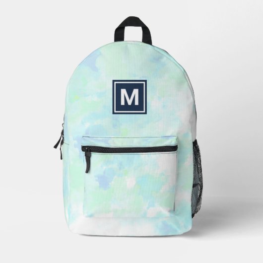 モノグラムガーリーパステルタイ染料バックパック プリントバックパック (正面)