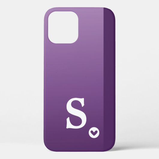 モノグラムガーリーパープルハートシンプルシッモダンクカス Case-Mate iPhoneケース (裏面)