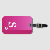 モノグラムガーリーパープルモダンハートシシンプルック ラゲッジタグ (正面横)