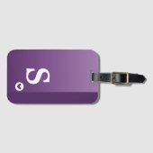 モノグラムガーリーパープルモダンハートシシンプルック ラゲッジタグ (正面横)