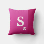 モノグラムガーリーピンクパープルハートシモダンック クッション (裏面)