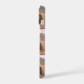 モノグラムガーリーフォトピはっきりしたンク iPhone 15ケース (左側面)