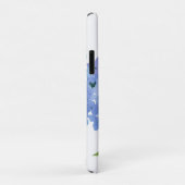 モノグラムガーリーブルーフローラ水彩牡丹 Case-Mate iPhoneケース (裏面/右)