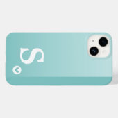 モノグラムガーリーミントグリーンシンプルハートシモダンック Case-Mate iPhoneケース (裏面 (横))