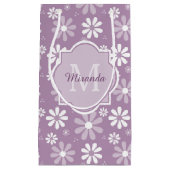 モノグラムガーリーライトパープルデイジー花名 スモールペーパーバッグ (正面)