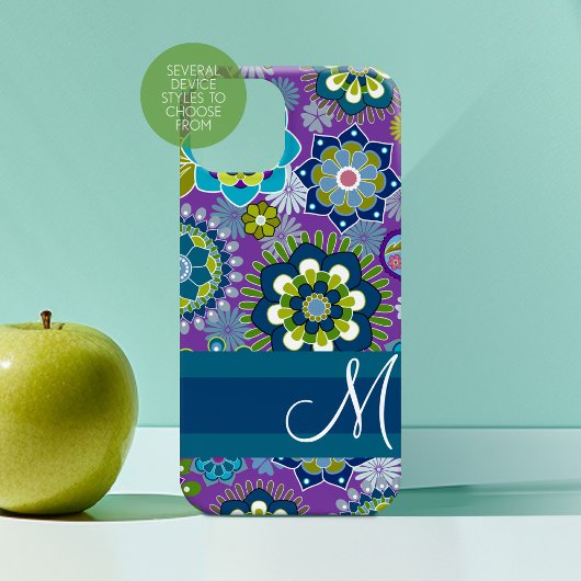 モノグラムガーリー付き花柄 Case-Mate iPhoneケース