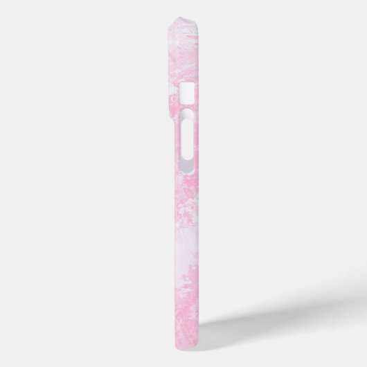 モノグラムガーリー名前をカスタムするピンクハート水色 Case-Mate iPhoneケース (裏面 / 左)