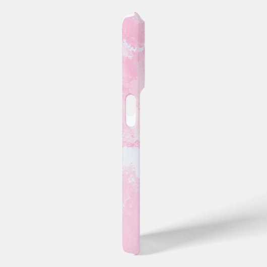 モノグラムガーリー名前をカスタムするピンクハート水色 Case-Mate iPhoneケース (裏面 / 右)