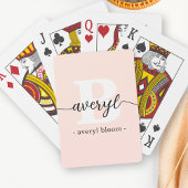 モノグラムガーリー書道イニシャル名赤面ピンク トランプ