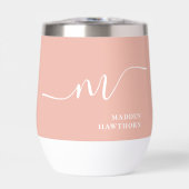 モノグラムガーリー書道コーラルピンクの花嫁メイド (正面)