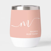 モノグラムガーリー書道コーラルピンクの花嫁メイド (背面)