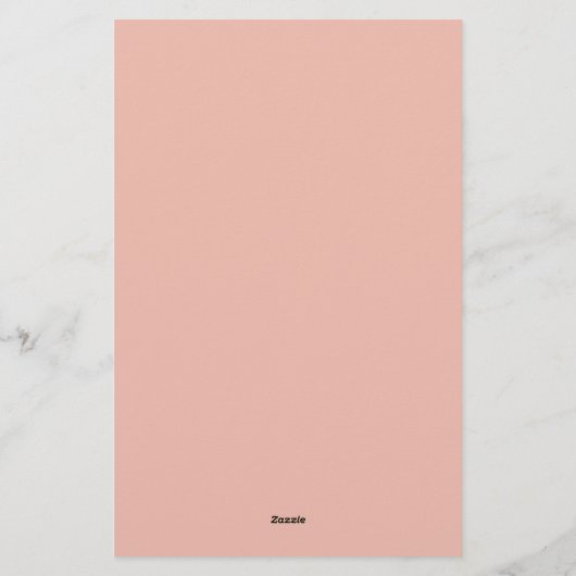 モノグラムガーリー書道コーラルピンクノート紙 便箋 (裏面)