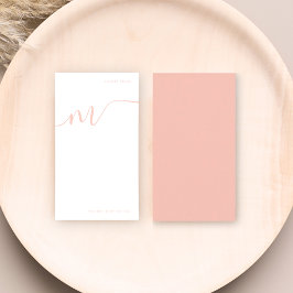 モノグラムガーリー書道珊瑚桃色文具 ノートカード