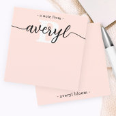 モノグラムガーリー書道赤面ピンク文房具 ノートカード