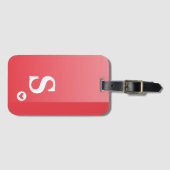 モノグラムガーリー赤いハートシンプルシッモダンク ラゲッジタグ (正面横)