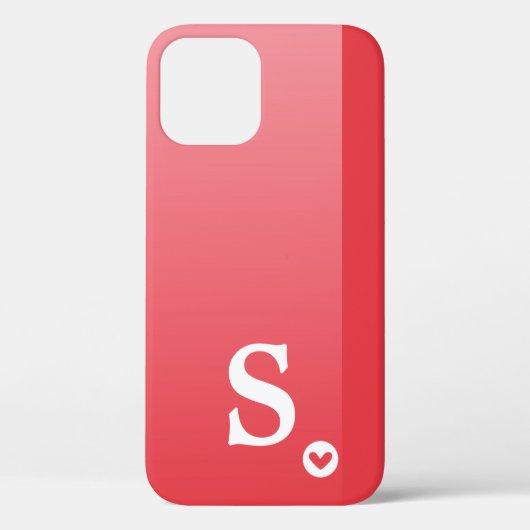 モノグラムガーリー赤いハートシンプルシッモダンク Case-Mate iPhoneケース (裏面)