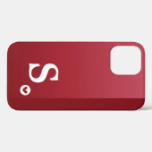 モノグラムガーリー赤いハートシンプルシッモダンク Case-Mate iPhoneケース (裏面 (横))