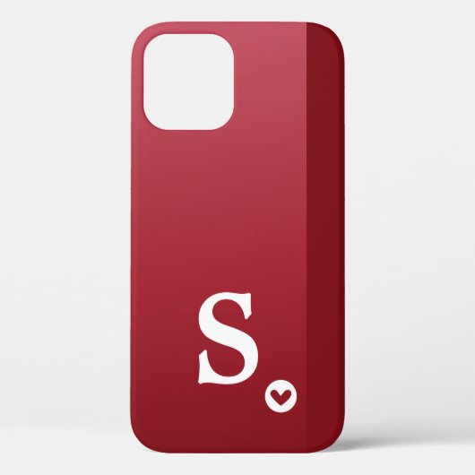 モノグラムガーリー赤いハートシンプルシッモダンク Case-Mate iPhoneケース (裏面)