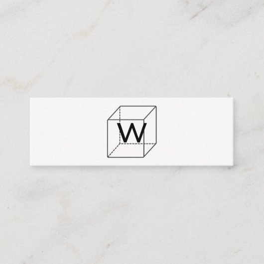 モノグラムキュベッ企業のド スキニー名刺 (正面)