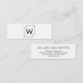 モノグラムキュベッ企業のド スキニー名刺 (正面/裏面)