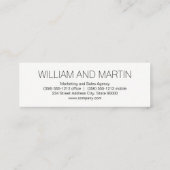 モノグラムキュベッ企業のド スキニー名刺 (裏面)