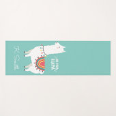 モノグラムキュートおもしろいアルパカノプロブラマ ヨガマット (正面(横))