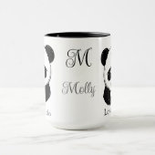 モノグラムキュートかわいいパンダベアーラヴパーソナライズされたィー マグカップ (中央)