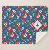 モノグラムキュートキャットパターンシェルパブランケット シェルパブランケット (正面(横))