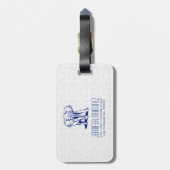 モノグラムキュートナヴブルーエレファントラインスケッチ ラゲッジタグ (裏面縦)
