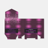 モノグラムキュートピンクグリッターベビーシャワー フェイバーボックス (折り畳みなし)